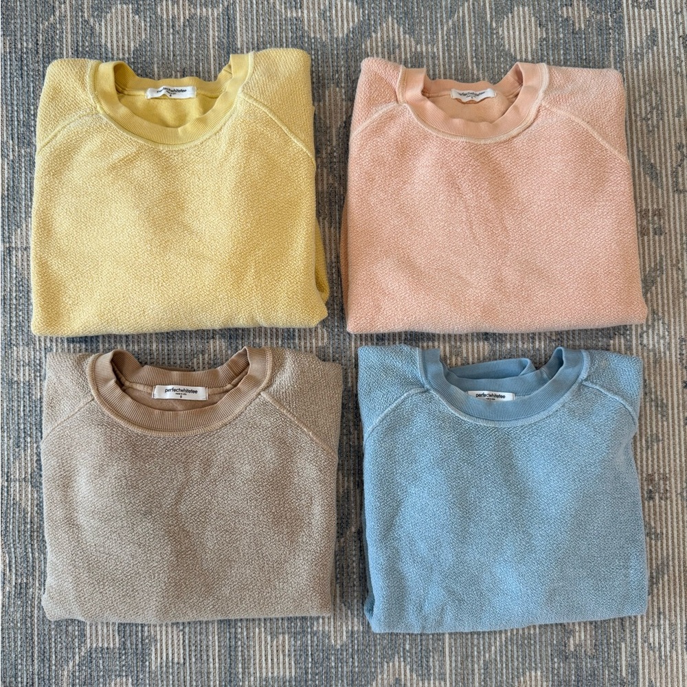 Set of 4 perfectwhitetee Inside Out Pastel Sweatshirts